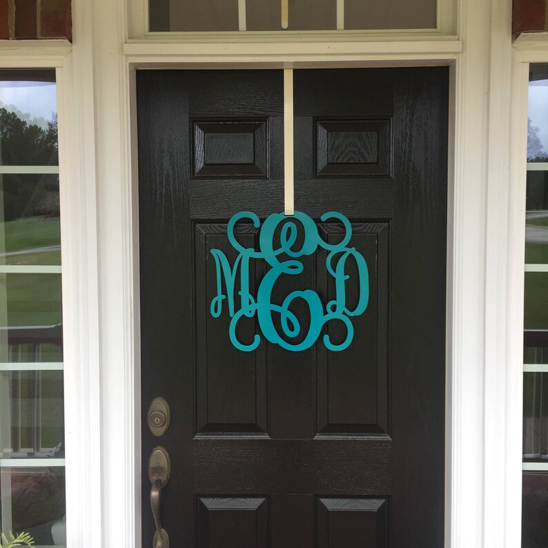 3 Initial Monogram Door hanger Nursery Wall Art Three letter | Etsy