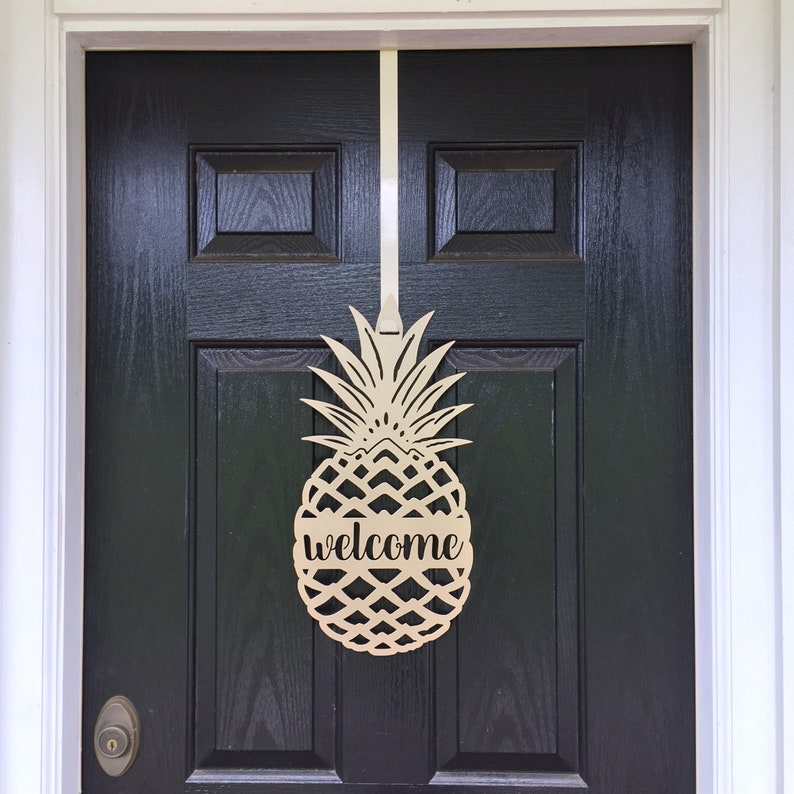 Pineapple Front Door Wreath Front Door Decor Etsy