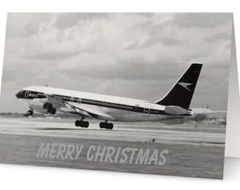 BOAC Boeing 707 CHRISTMAS CARD - in stock