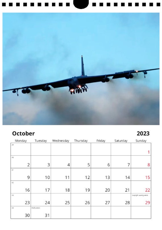 boeing-b-52-bomber-bespoke-2023-wall-calendar-a4-sizestart-etsy