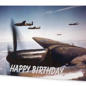 Cartão de aniversário do bombardeiro RAF Avro Lancaster - em estoque