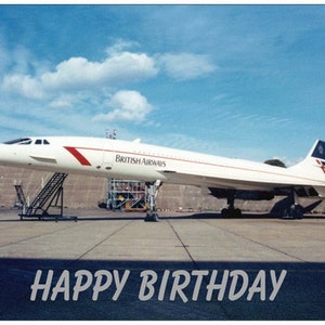 Carte d’anniversaire British Airways CONCORDE G-BOAC British European Airways - en stock
