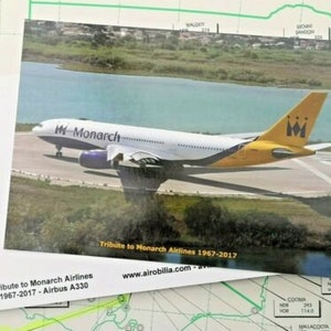 Monarch Airlines Airbus A330 Hommage CARTE POSTALE ÉDITION SPÉCIALE