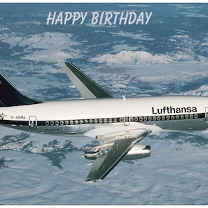 Carte d’anniversaire Boeing 737 de Lufthansa - en stock