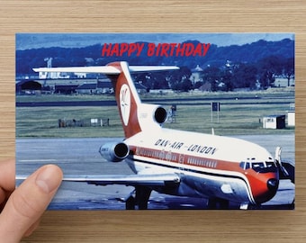 Tarjeta de cumpleaños Dan Air Boeing 727 - en stock