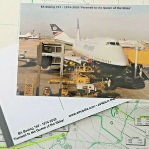 British Airways BOEING 747 Pożegnanie Królowej Niebios SPECJALNA POCZTÓWKA