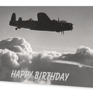 Cartão de aniversário do bombardeiro RAF Avro Lancaster - em estoque