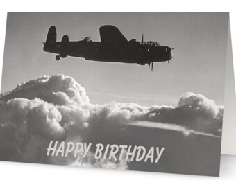 RAF Avro Lancaster Bomber  Birthday Card  - in stock
