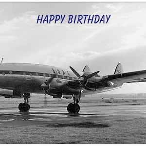 BOAC Lockheed Constellation Birthday Card - pronta consegna