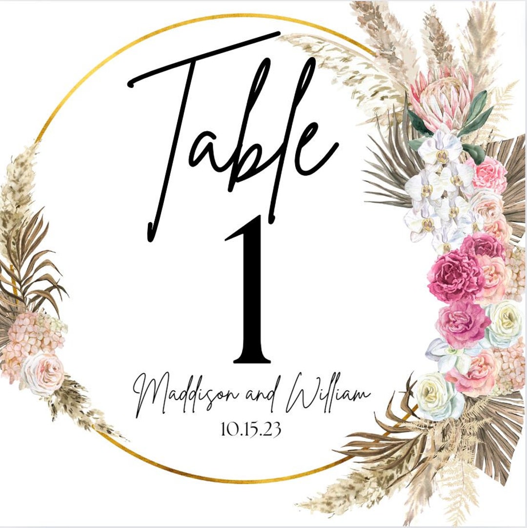 Boho Wedding Table Numbers - Etsy