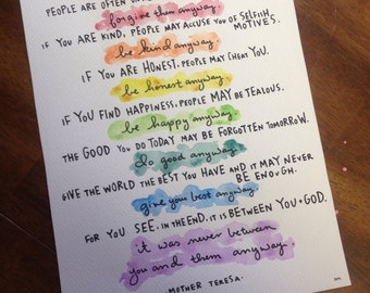 Wild image inside mother teresa do it anyway free printable Insane image with regard to mother teresa do it anyway free printable