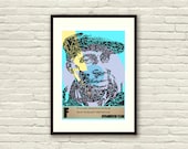 Grandmaster Flash Hip Hop print created by HOAX using hand drawn geometric shapes. Available in A3 or A4 on high quality smooth satin paper