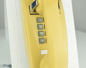 Meticulously Restored - Vintage Antique Touch Tone Wall Telephone - 2554 Yellow