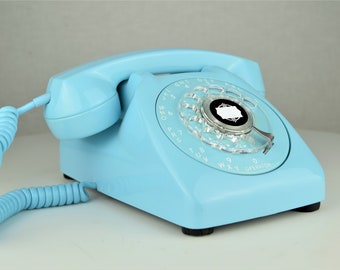 Meticulously Restored & Working - - Automatic Electric Telephone Type 80 - Aqua Blue