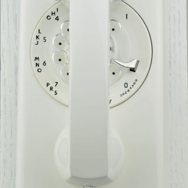 Meticulously Restored & Working - Vintage Antique Rotary 554 Wall Telephone - White