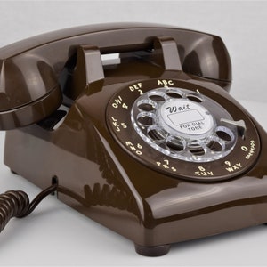 Meticulously Restored & Working - Vintage Antique Rotary Telephone- Model 500 - Brown