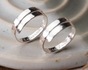 The love between Mother and Daughter is forever Sterling Silver adjustable wrap ring secret message gift present birthday mother's day mum