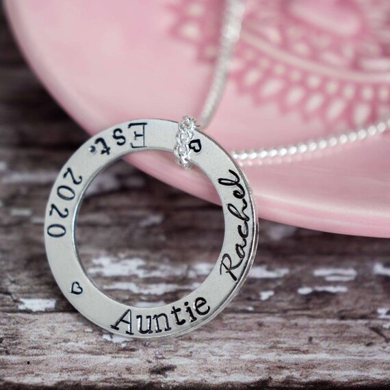 personalised auntie jewellery
