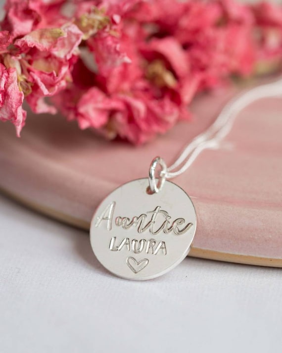 Personalised auntie necklace sale