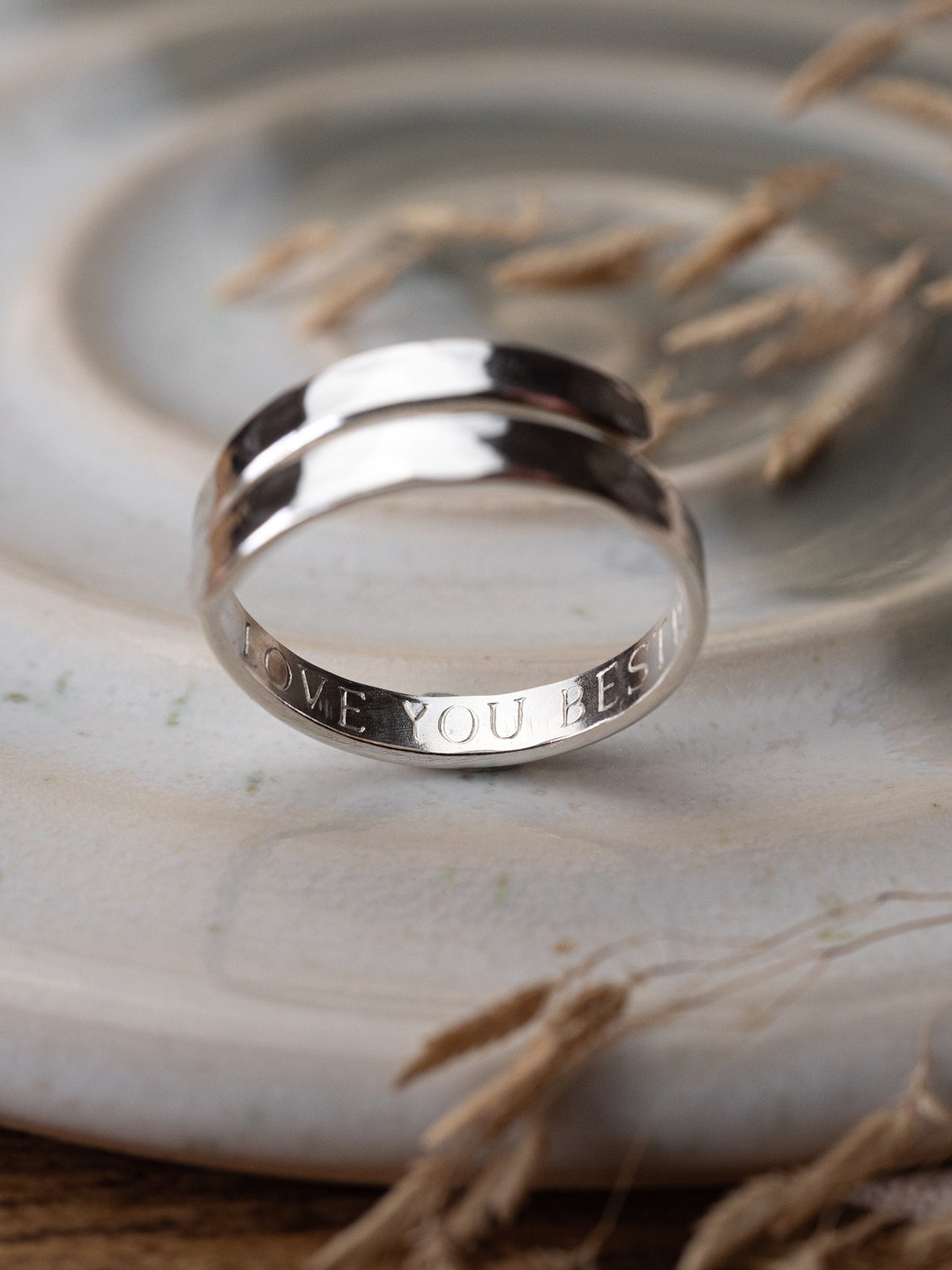Bestie Sterling Silver Adjustable Wrap Ring Secret Message Mum Best ...
