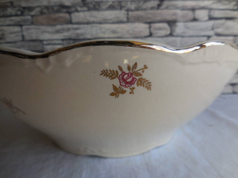 Vintage Boch Belgian china set of 2 serving dishes and one serving dish with lid
