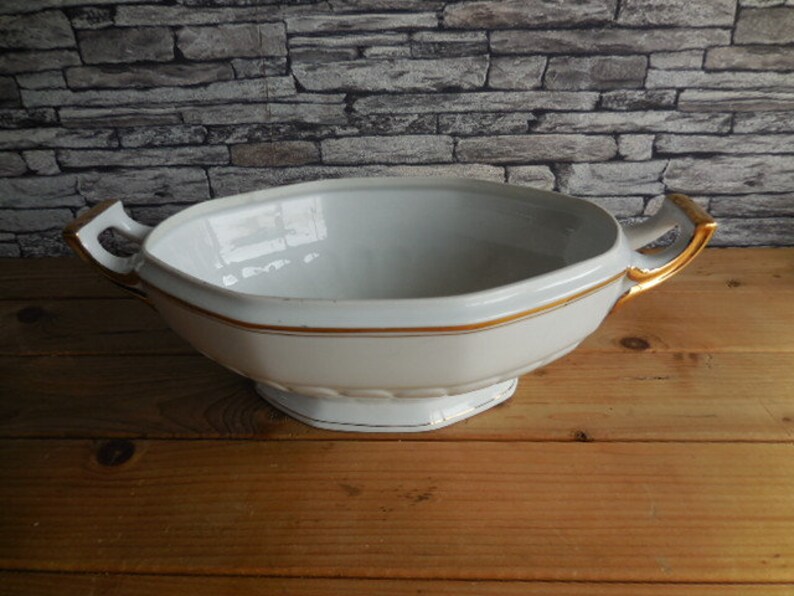Vintage German soup tureen Lehckherzer Bavaria Germany white Etsy
