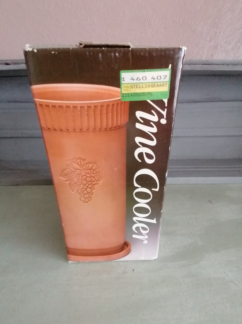 Ice Buckets Barware Vintage Italian terracotta wine cooler in the