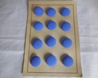 Set of 12 vintage fabric covered buttons