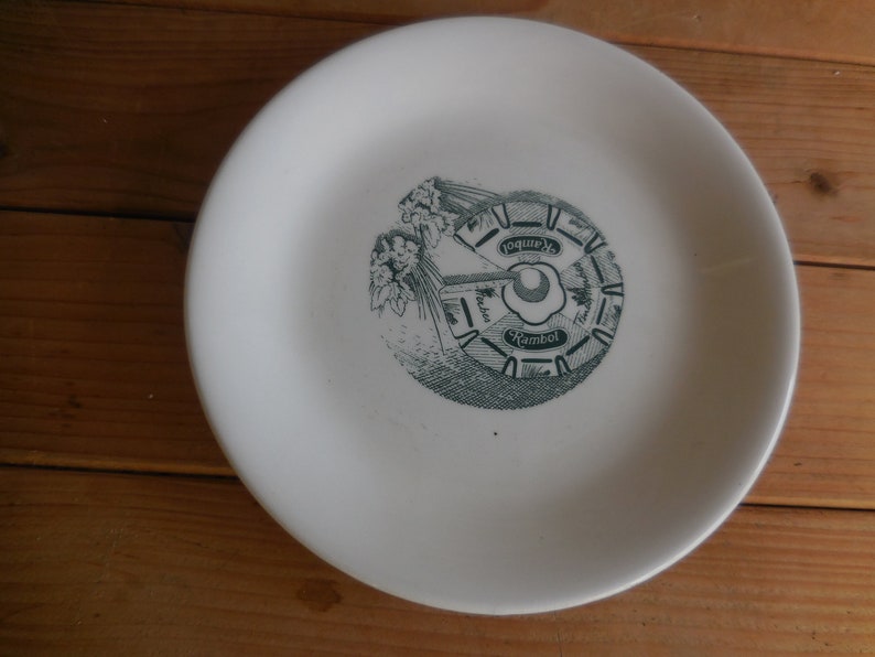 Vintage French cheese plates by Ceraminter made in Italy set of 4
