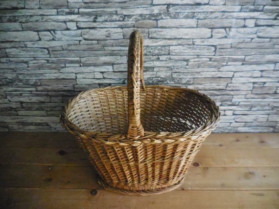 Vintage wicker shopping basket