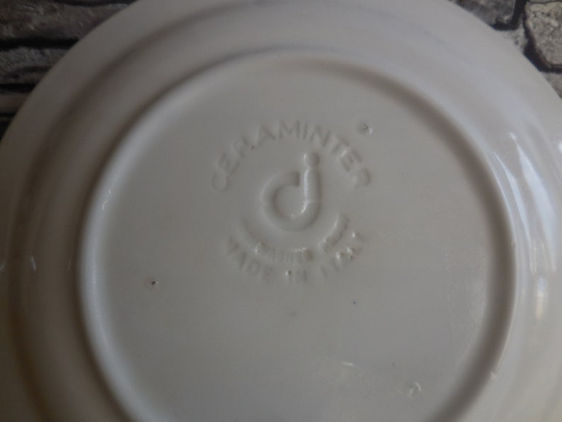 Vintage French cheese plates by Ceraminter made in Italy set of 4
