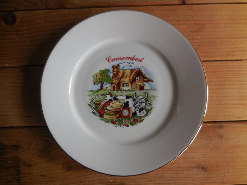 Vintage set of 6 Limoges porcelain cheese plates