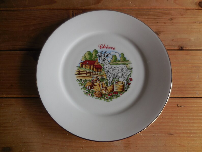 Vintage set of 6 Limoges porcelain cheese plates