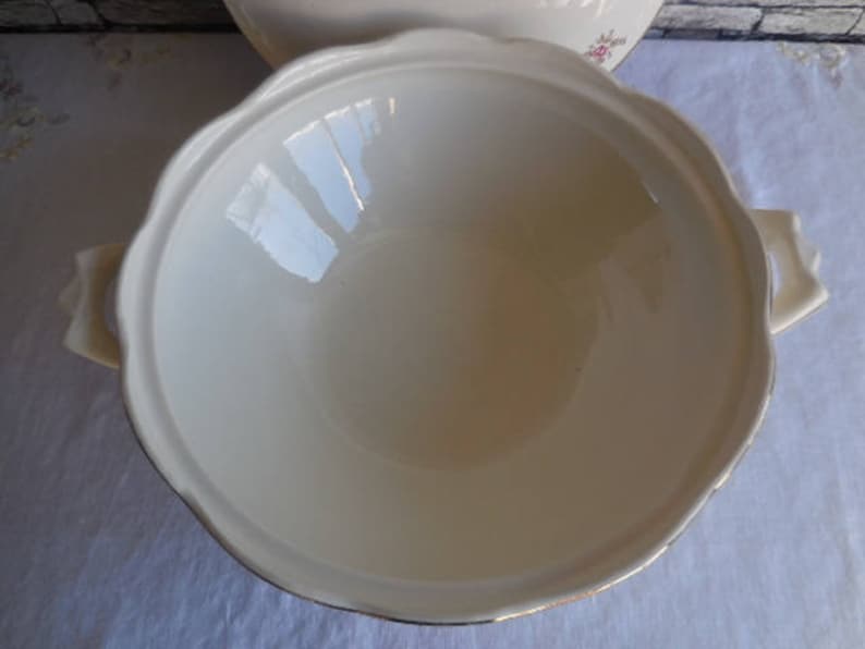 Vintage Boch Belgian china set of 2 serving dishes and one serving dish with lid