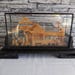 Vintage cased Chinese cork sculpture