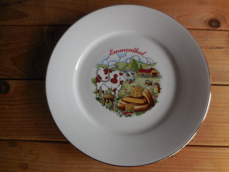 Vintage set of 6 Limoges porcelain cheese plates