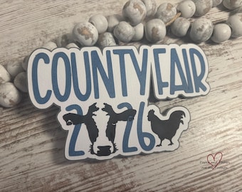 County Fair 2026 Title premade paper piecing for scrapbooking pages. C741