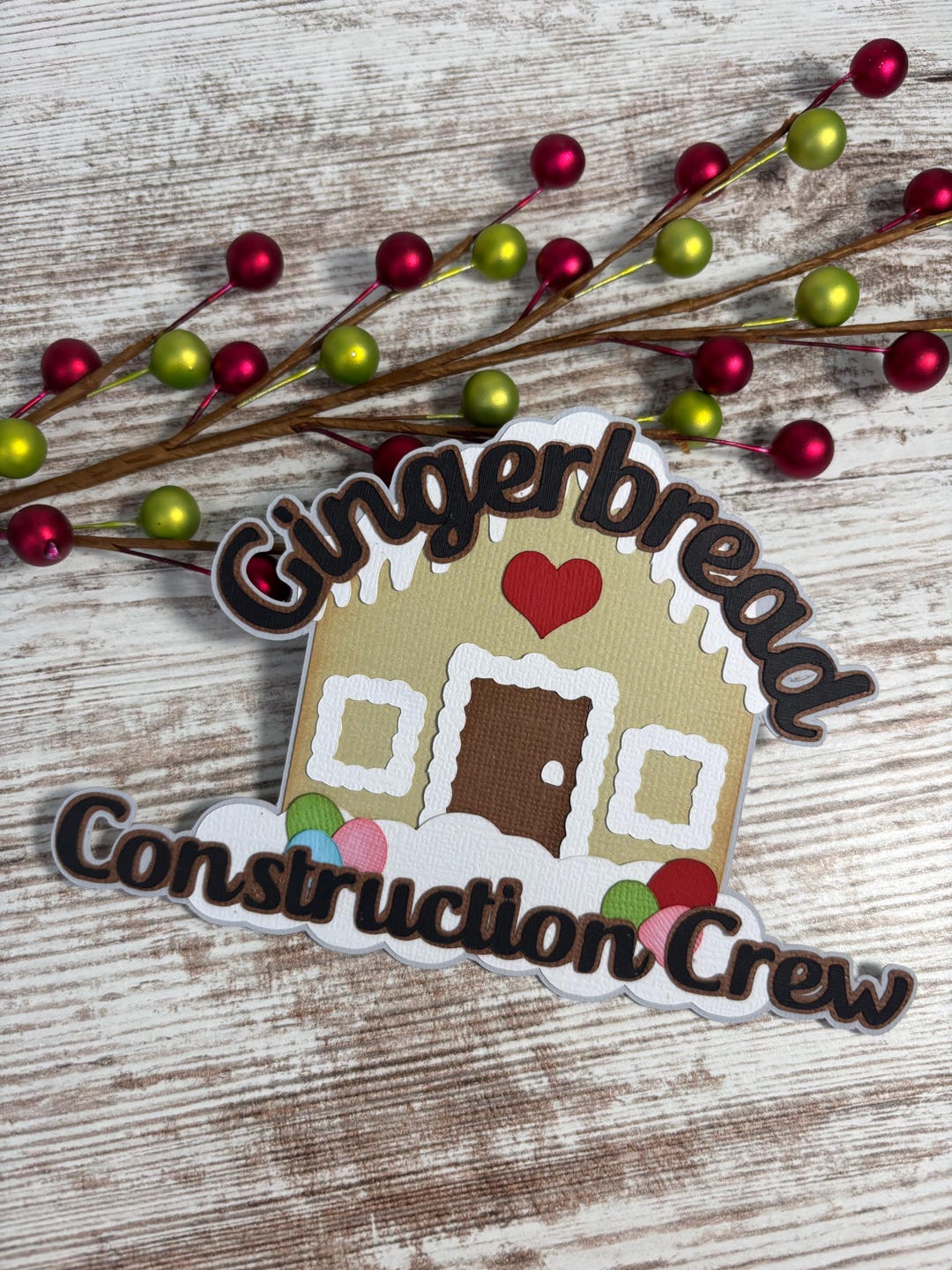 Gingerbread Crew Gingerbread Crew Title Premade Paper Piecing for Scrapbooking Pages ...