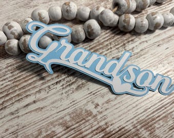 Grandson Title premade paper piecing for scrapbooking pages, shadow boxes. C426