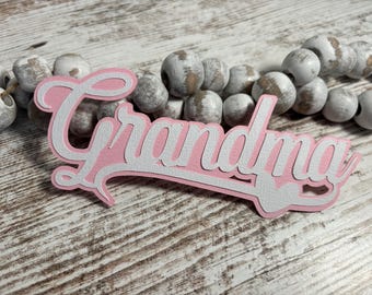 Grandma Title premade paper piecing for scrapbooking pages, shadow boxes. C422