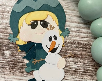 Girl with Olaf finished paper piecing
