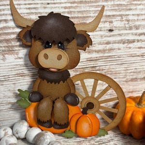 Layered Highland Cow Paper Piecing: Scrapbooking. 455A