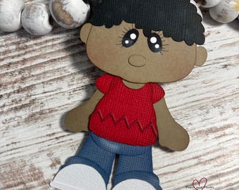 Boy premade layered paper piecing for scrapbooking, card making, etc. C765