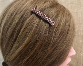 Dark Bronze Color Small French Style Barrettes, 50mm