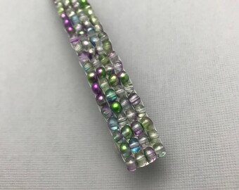 Green Purple French Barrette, Large, 80mm Or 90mm, Authentic And Sturdy For Long And Or Thick Hair