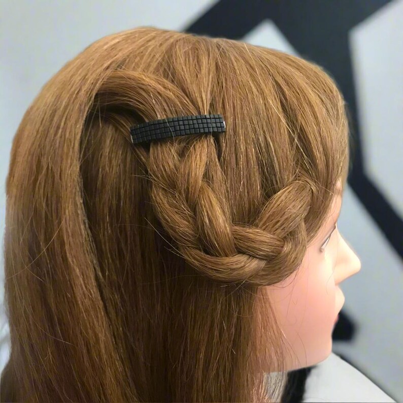 Matte Black Mini French Style Barrettes, 40mm, Set of Two - Etsy