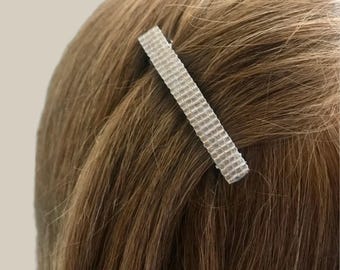 Light Gold Color Small French Style Barrettes, 60mm