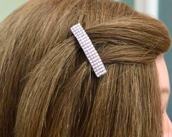 Pastel Pink MINI French Style Barrettes, 40mm, Set of Two
