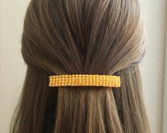 French Barrette 80mm, Transparent Orange Color