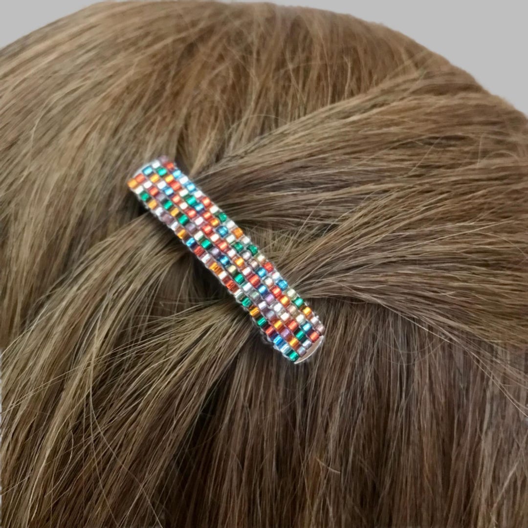 Metallic Rainbow MINI French Style Barrettes, 40mm, Set of Two - Etsy